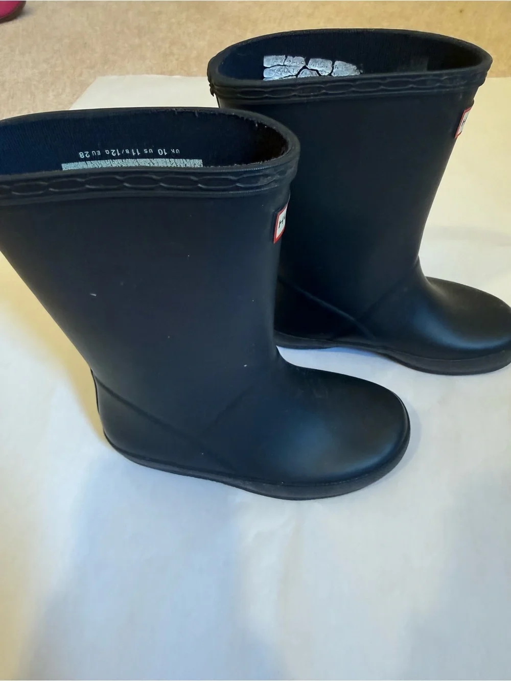 Hunter Kids Navy Rubber Rain Boots